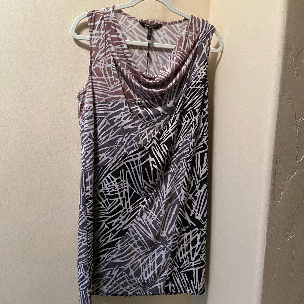 BCBG MaxAzria NWT Sleeveless Patterned Mini Dress, size M